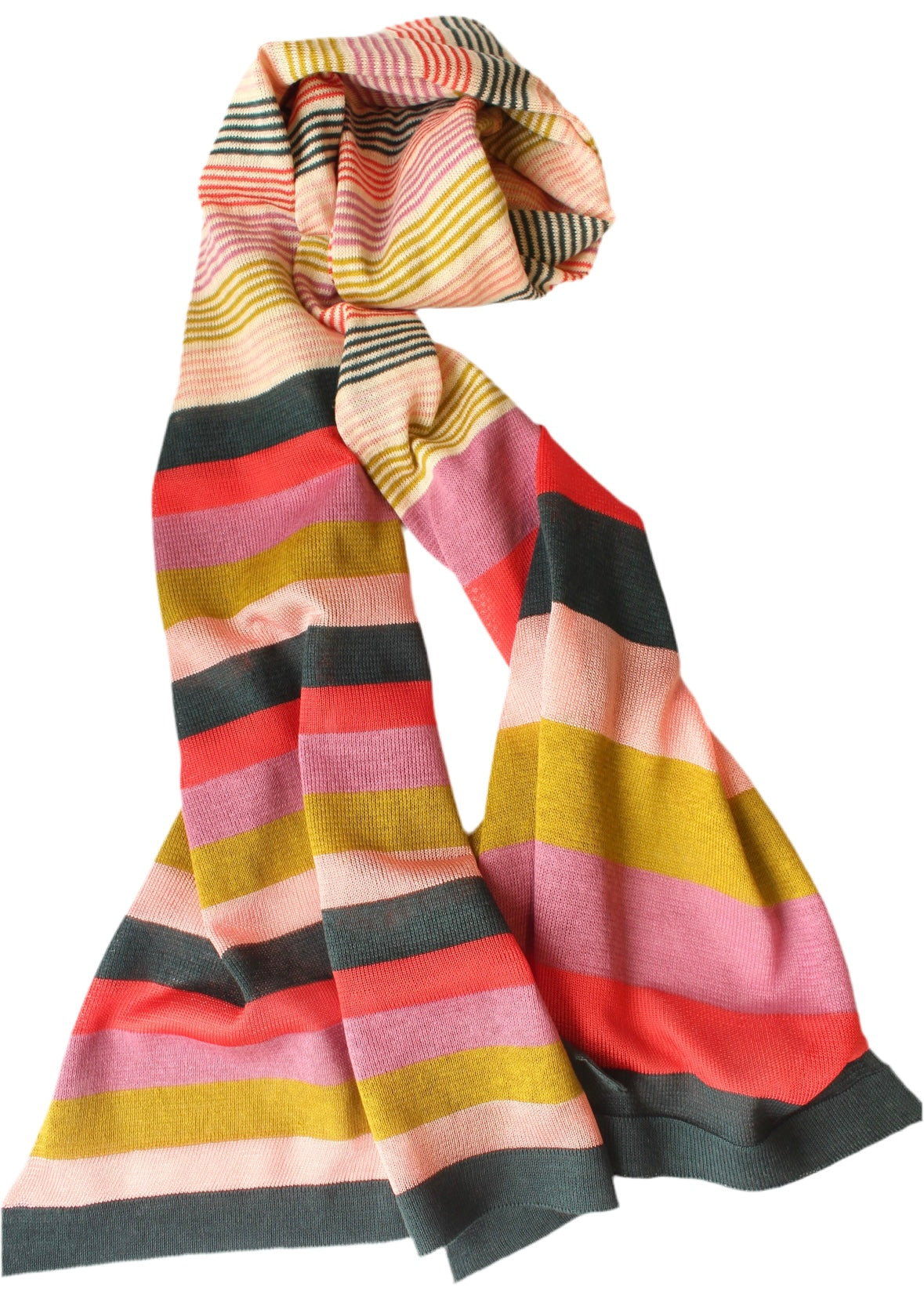 Summer Stripe Wide Scarf