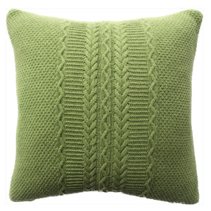 Foliage Green Cable Cushion