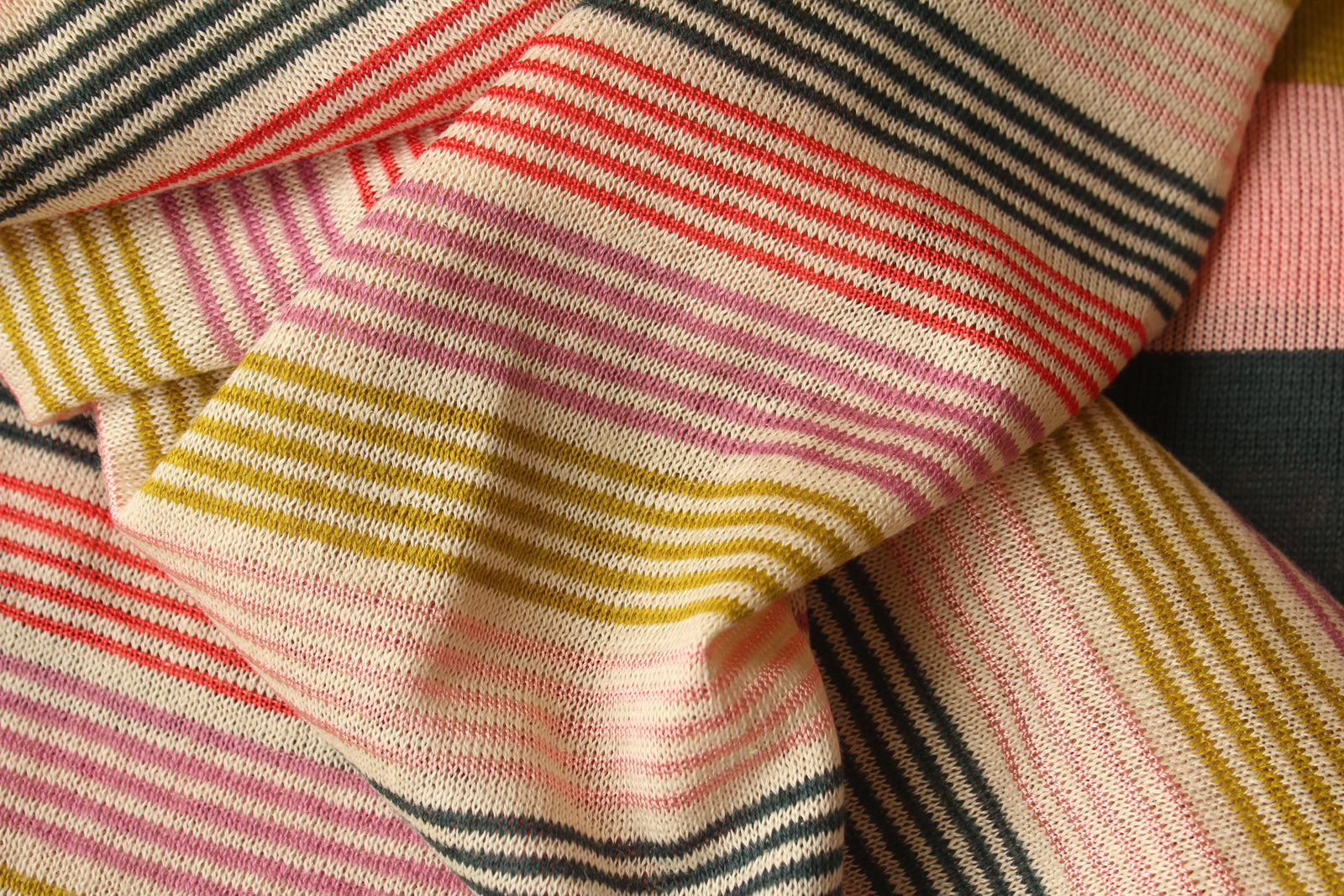 Summer Stripe Wide Scarf
