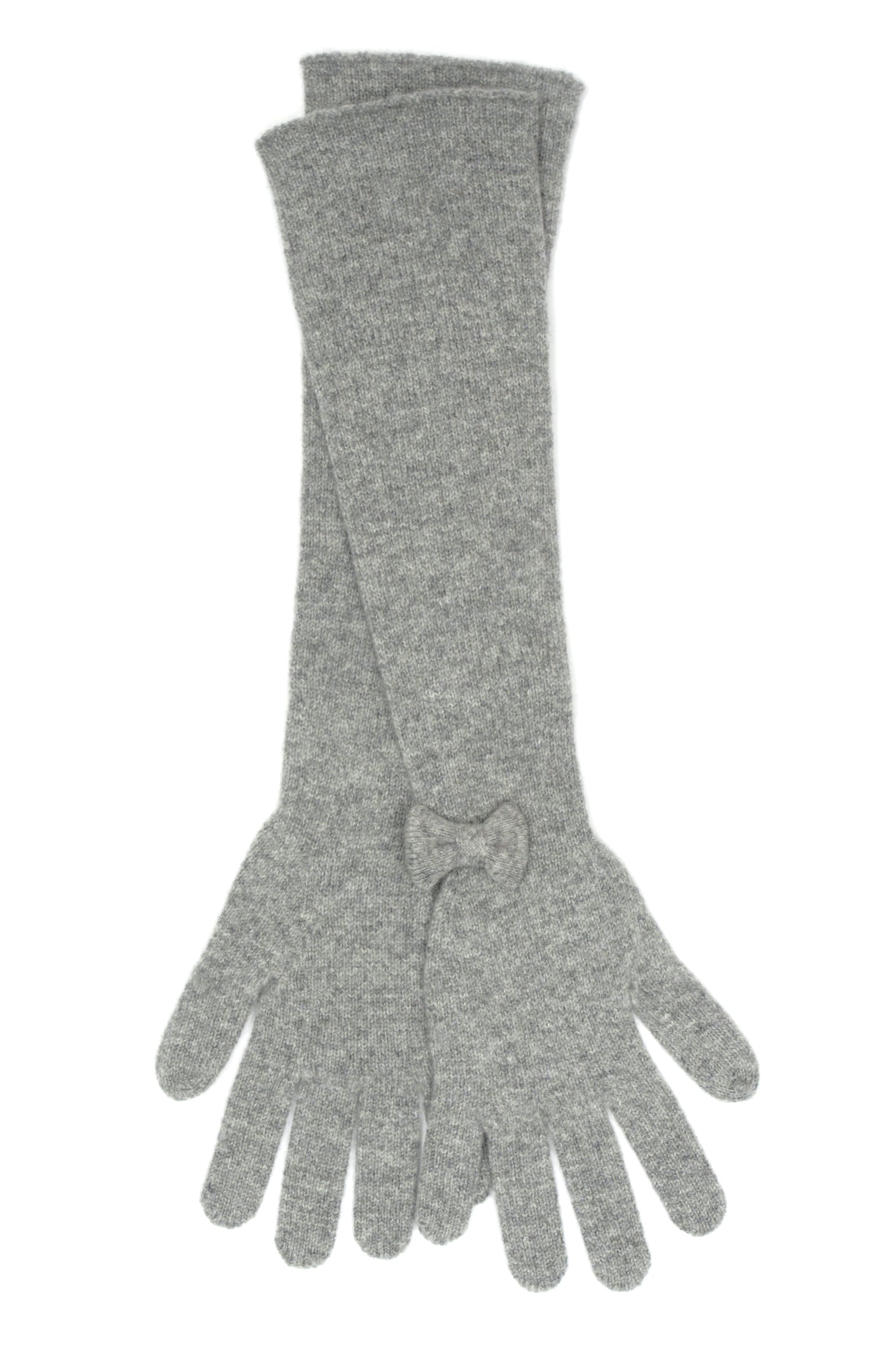Flannel Grey Elbow Gloves