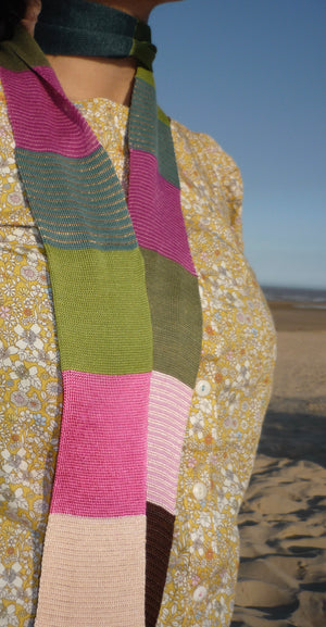 Chocolate Tubular Skinny Summer Scarf