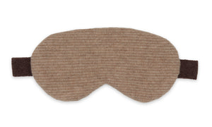 Dark Natural Stripe Cashmere Eye Mask