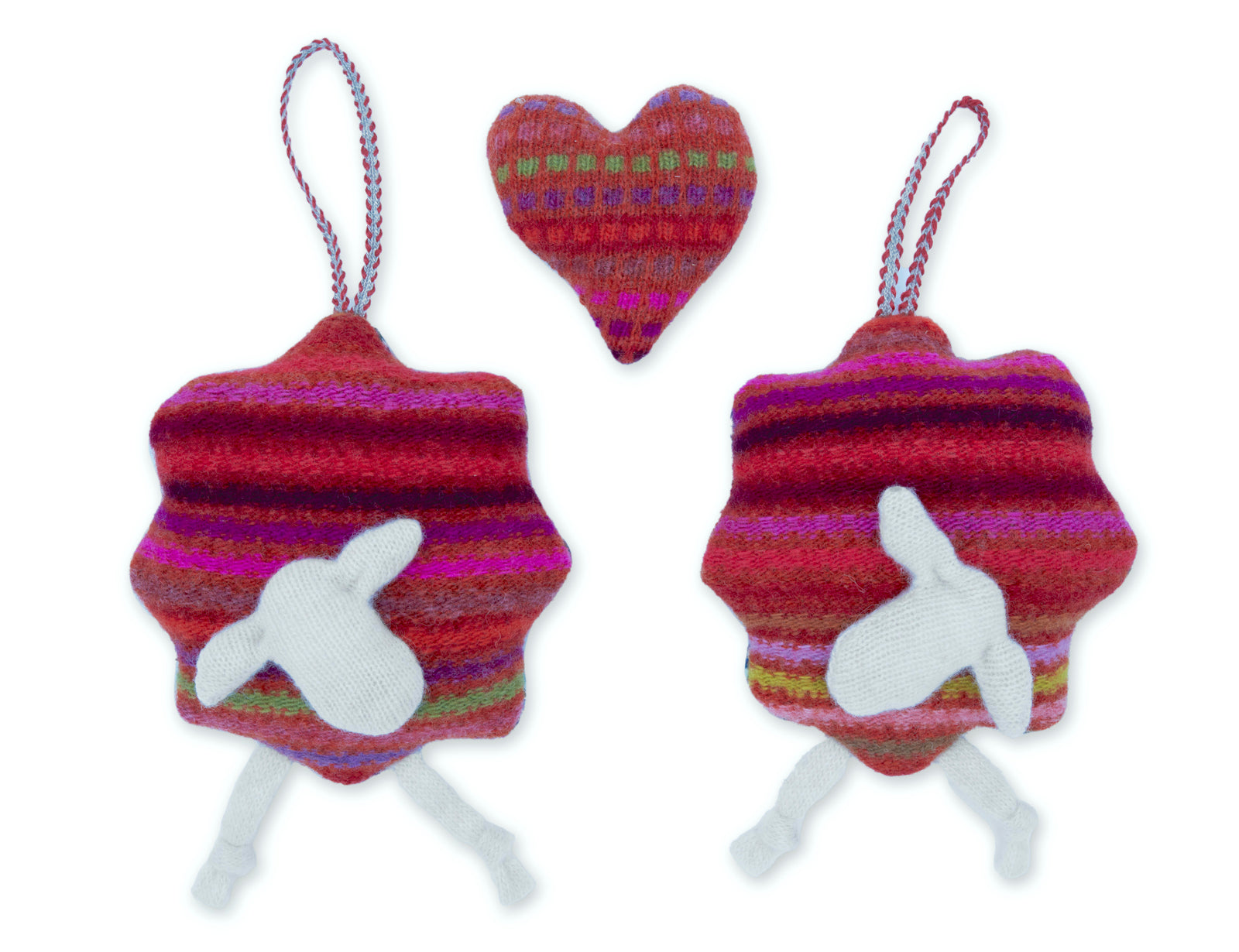 Spindle Berry Mini Pair of Sheep & Heart
