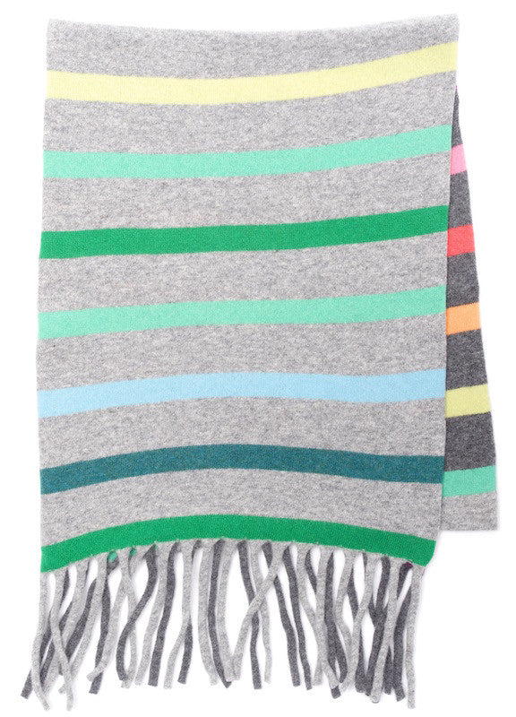 Two Tone Flannel & Derby Grey Rainbow Scarf