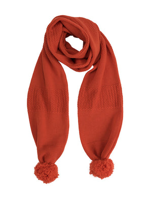 Lamp Orange Pom Pom Scarf