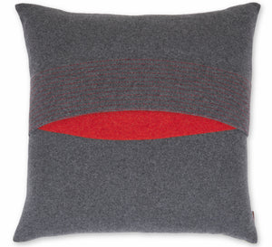 Ochre Rainbow After The Storm Textured Stripe Cushion Large