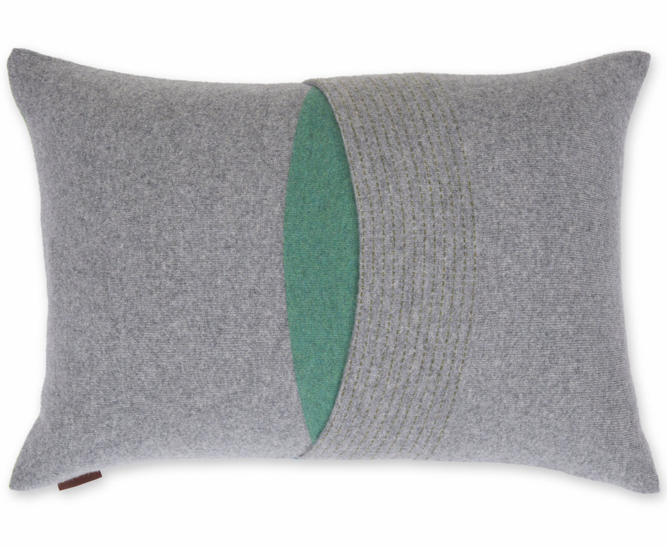 Green Rainbow After The Storm Textured Stripe Cushion