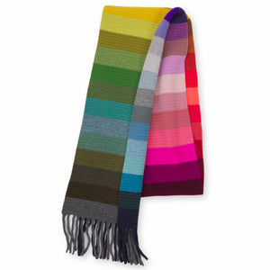 Rainbow After The Storm Textured Scottish Lamb's Wool Scarf