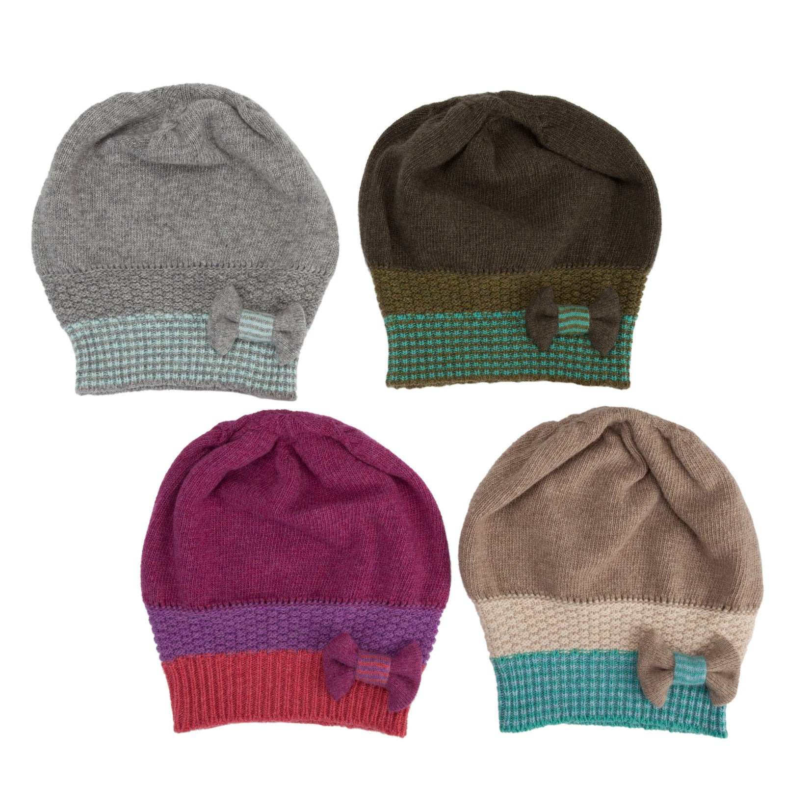 raspberry & peony country beret