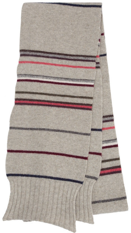 Silver Birch Fine Stripe Skinny Scarf