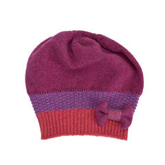 raspberry & peony country beret